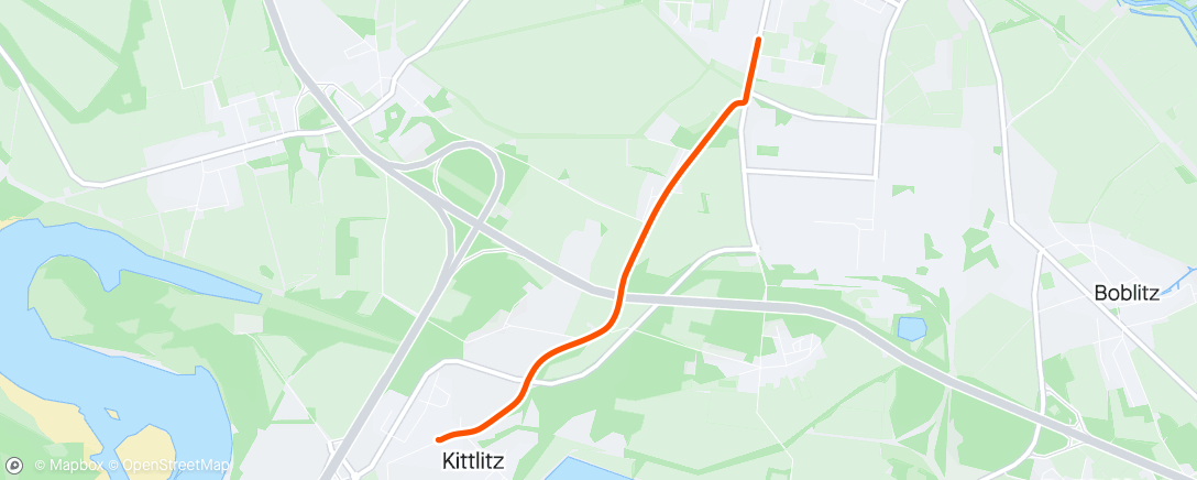 Map of the activity, Fahrt am Nachmittag vom Ziel Spreewaldmarathon nach Kittlitz zurück