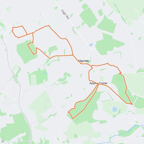 Wilstead Rowney Warren Chicksands Woods 22 2 Km Trail Running Route On Strava