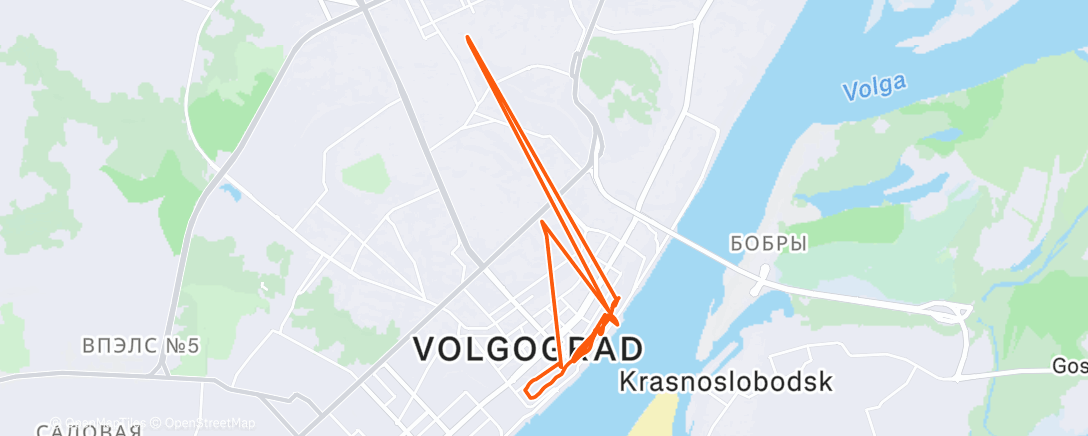 Map of the activity, Утренний забег