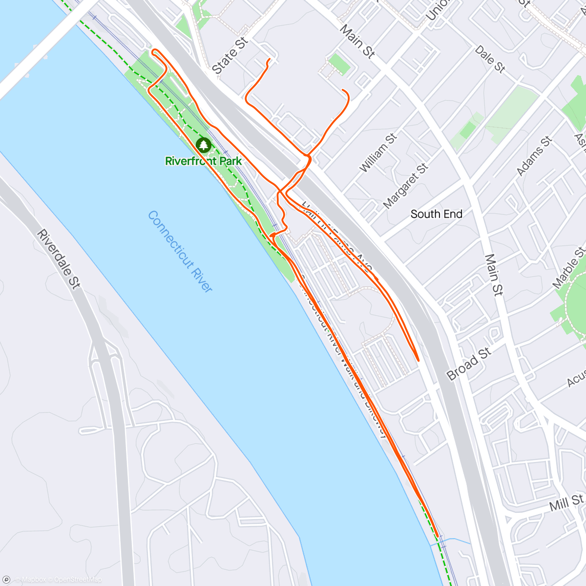 Map of the activity, freestyle