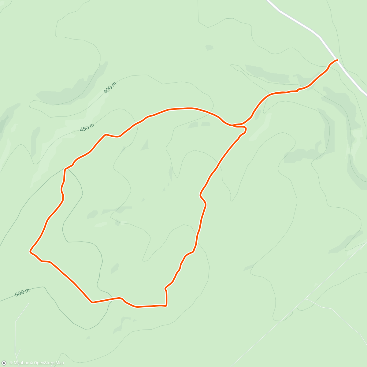 Map of the activity, Gravel, singletrack, sheep, grouse. A wee potter in the hills