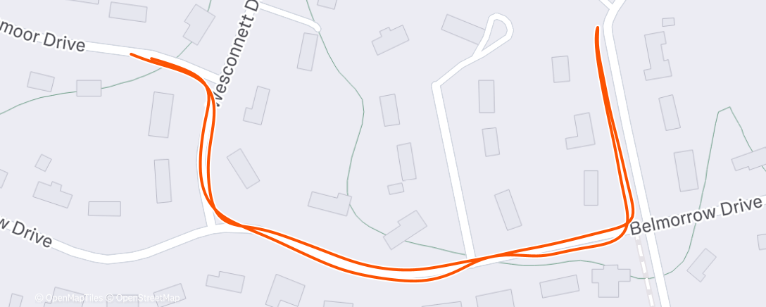 Map of the activity, Afternoon Run