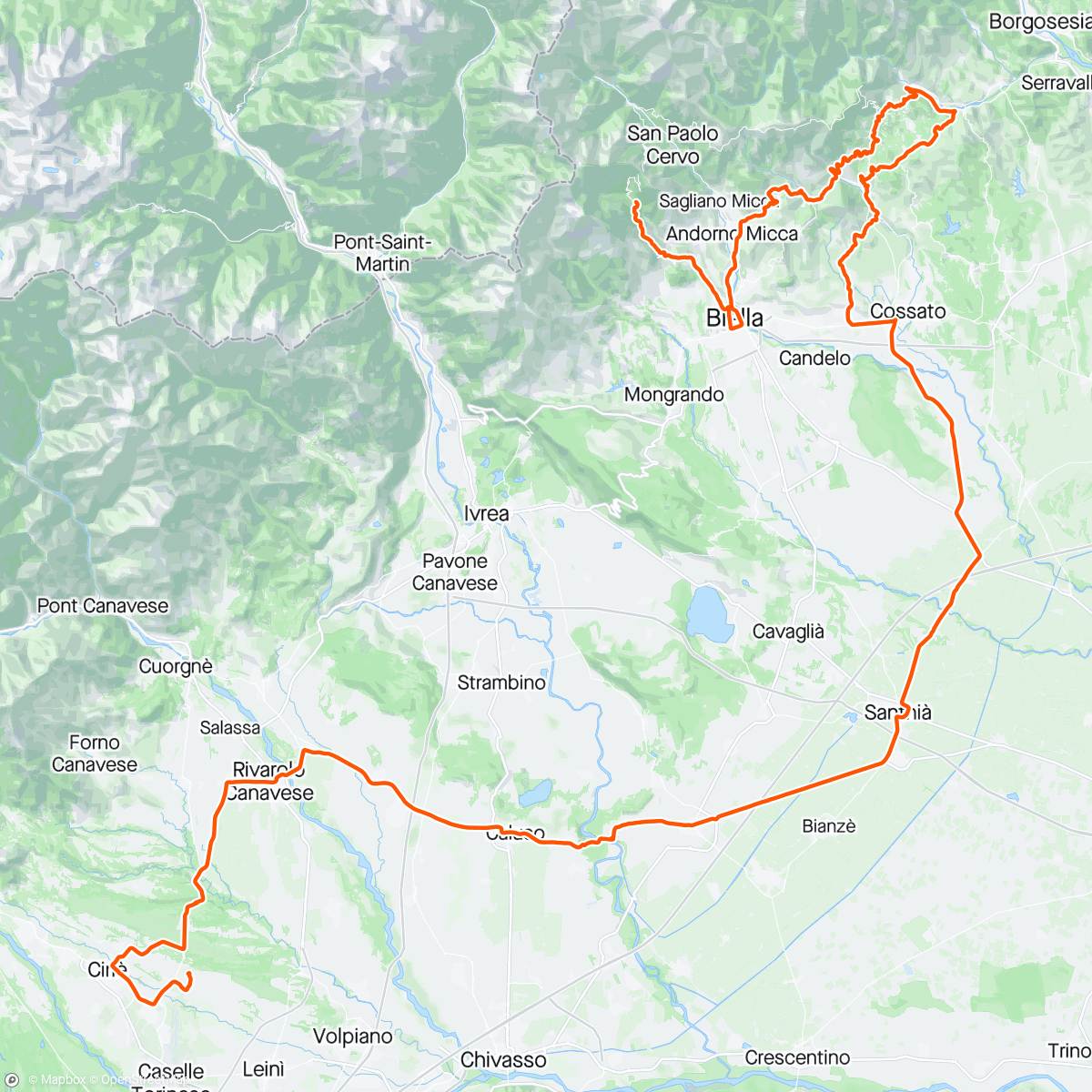Map of the activity, Giro #2
