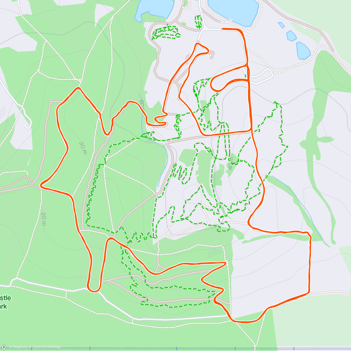 Map of the activity, Hadleigh legacy 10K