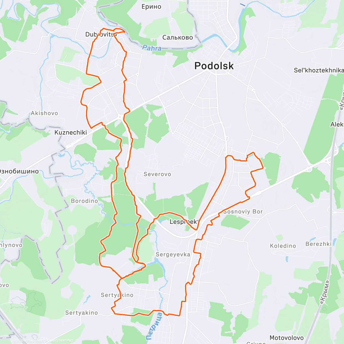 Map of the activity, МуД Климовск