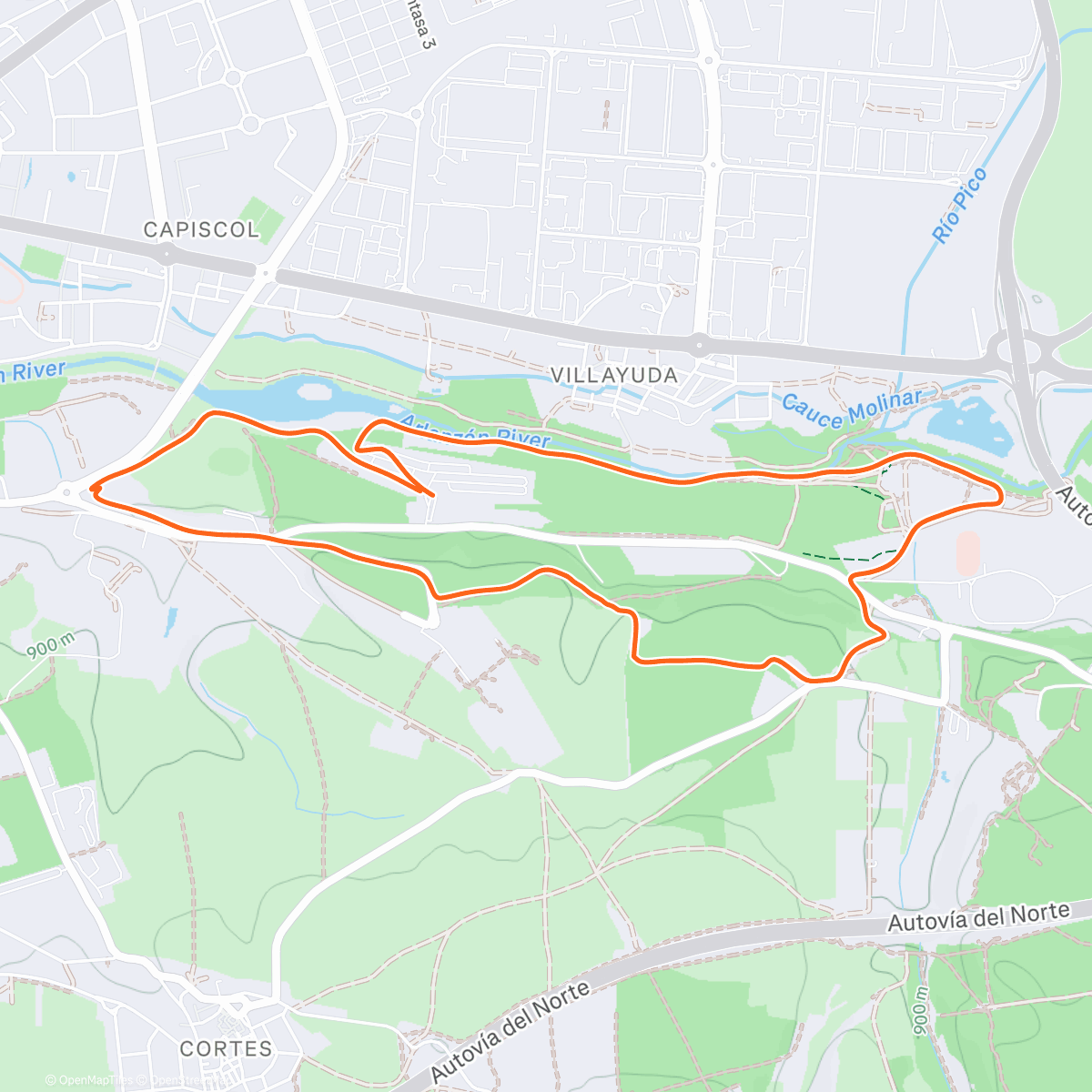 Map of the activity, Fuentes Blancas con Fuentes