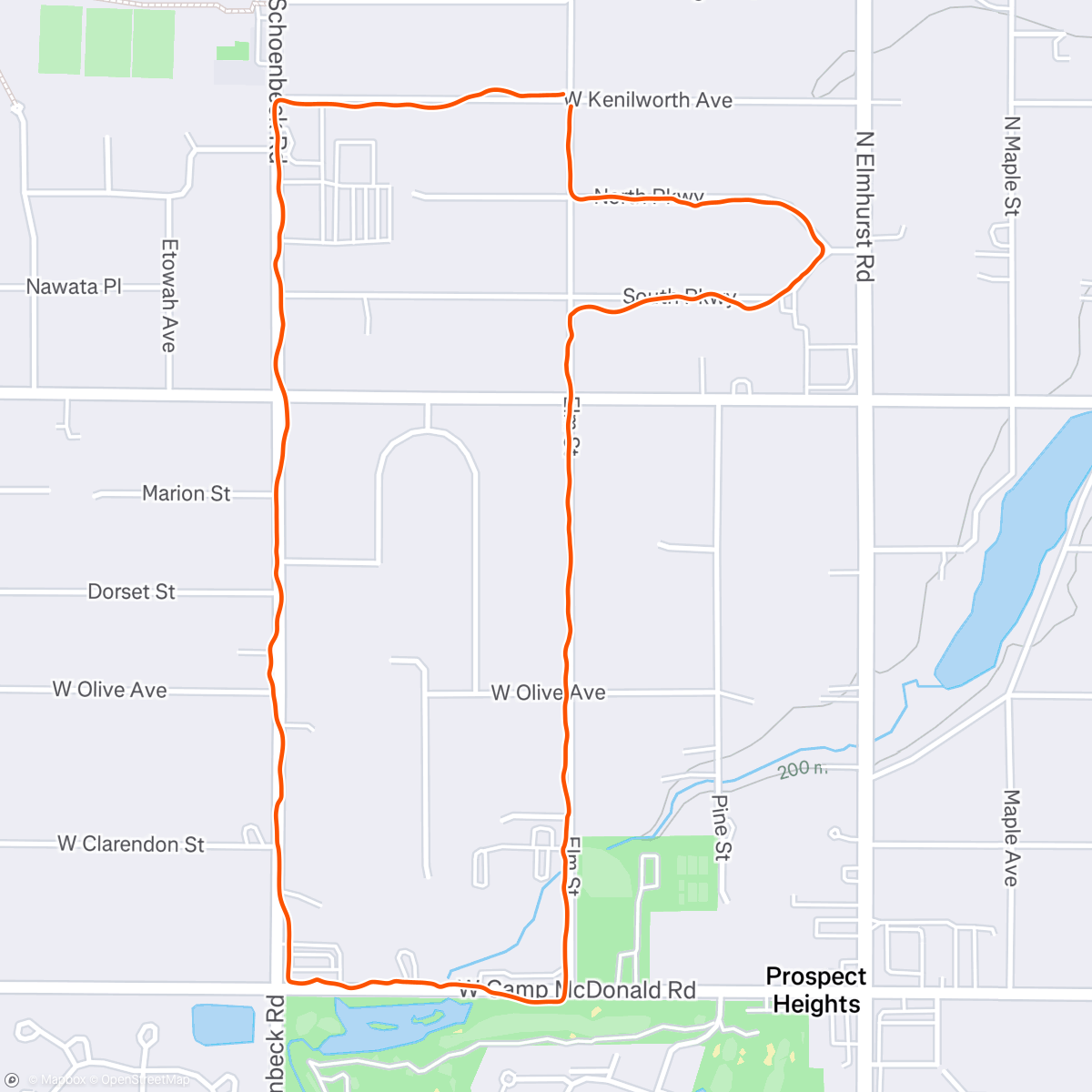 Map of the activity, Run Every Day May #29