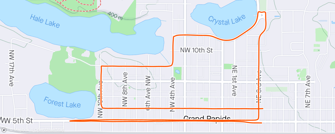 Map of the activity, GR Run