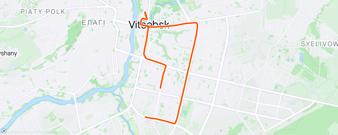 Map of the activity, Evening Ride