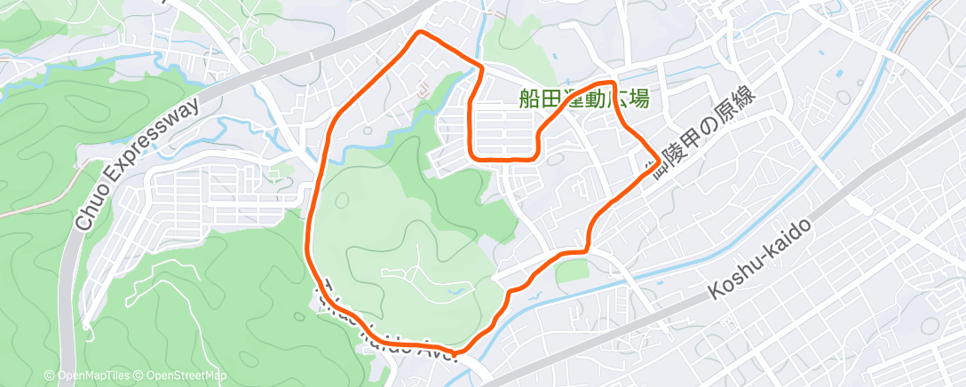 Карта физической активности (Shiroyamate Funeda)