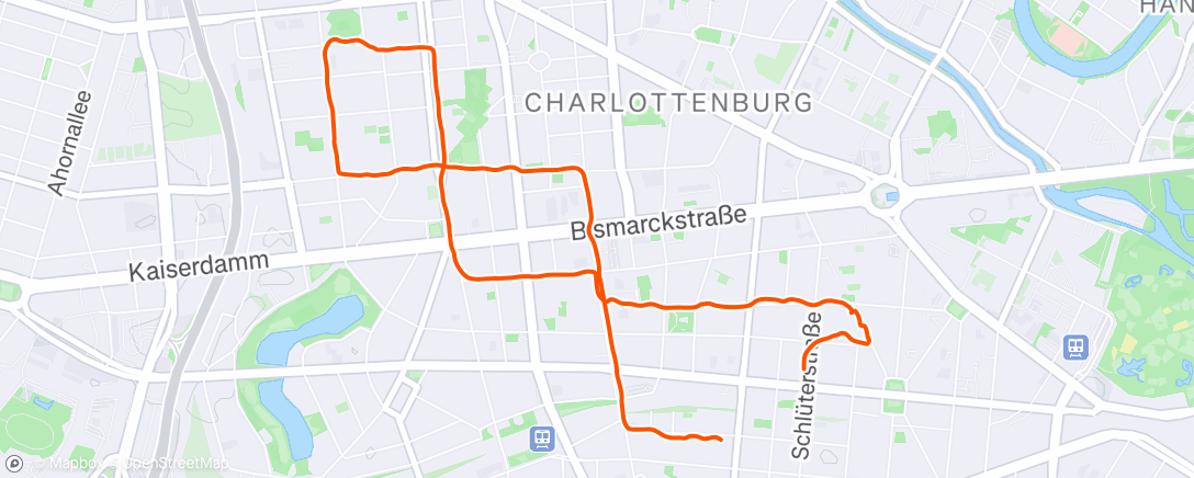 Map of the activity, Evening Walk