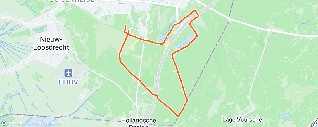 Map of the activity, Running