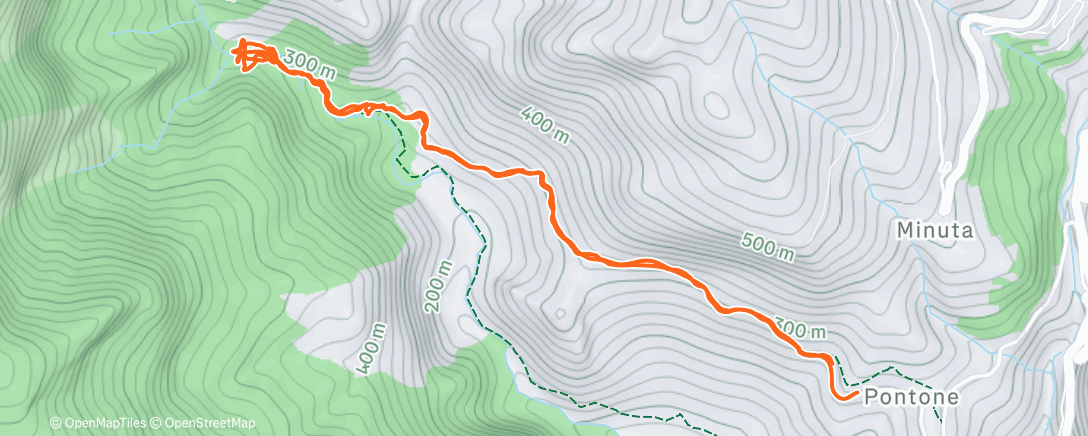 Map of the activity, Morning Hike