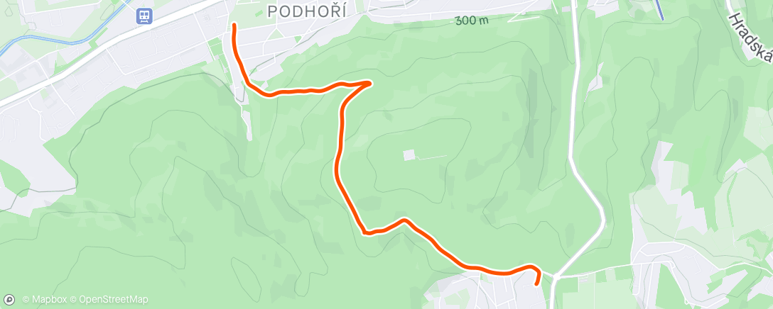 Map of the activity, Afternoon Run