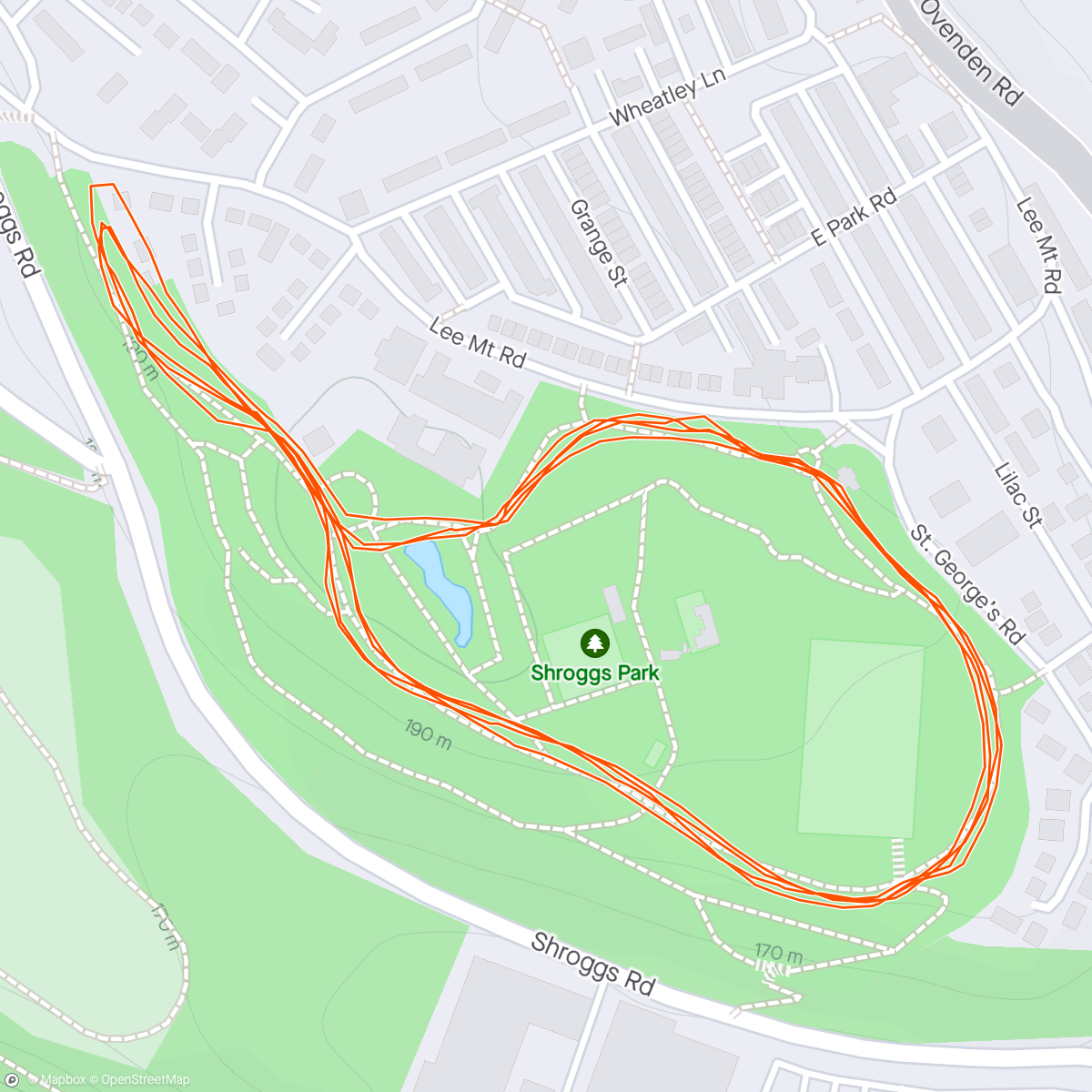 活动地图，Halifax Parkrun