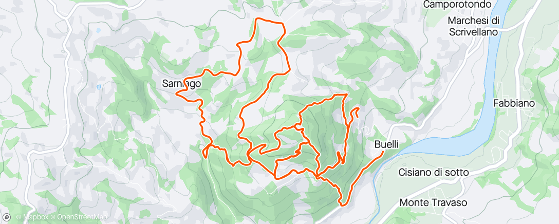 Mapa de la actividad (Mountain biking all’ora di pranzo)