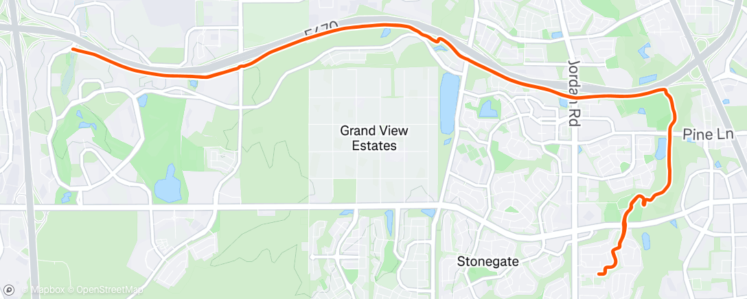 Map of the activity, 470 trail