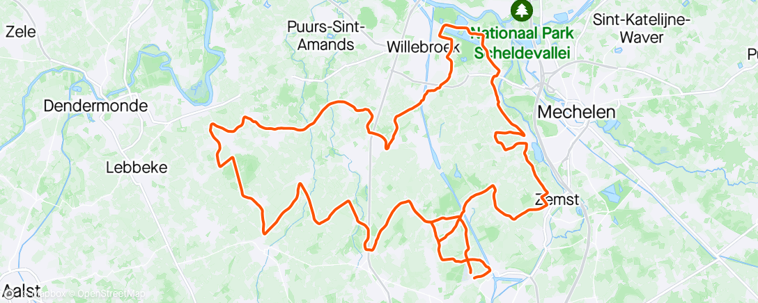 Map of the activity, Pedaalrenners 🚴‍♂️🌧️🌥️