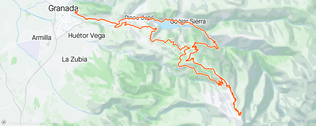 Mapa da atividade, Andalucia Day 6 - Pico del Veleta (until snow blocked the road about 1.5km from the summit)