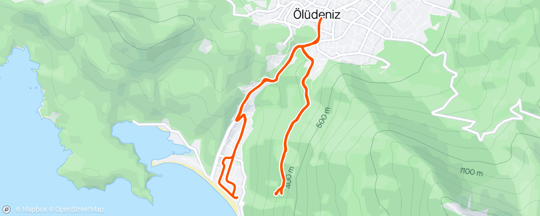 Mapa da atividade, Afternoon hike