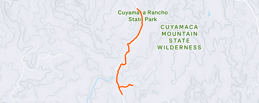 Map of the activity, Afternoon Mountain Bike Ride