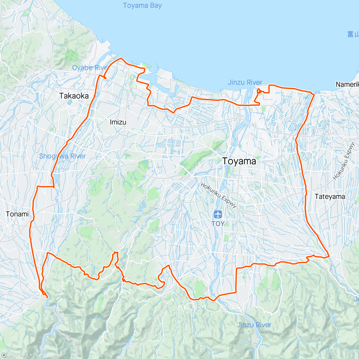 Карта физической активности (グランフォンド富山　2024)