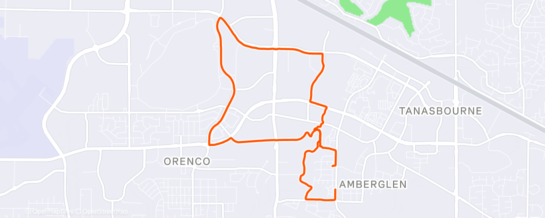 Map of the activity, Morning Run