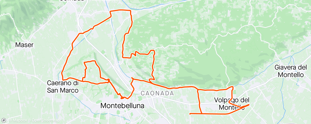 Map of the activity, Lunedì VO2max