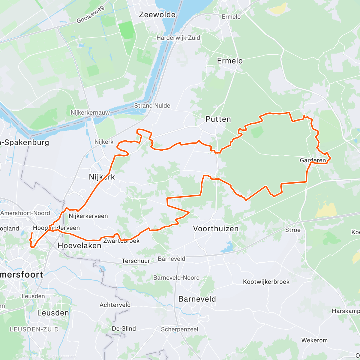 Map of the activity, Geen Gooische Gravel