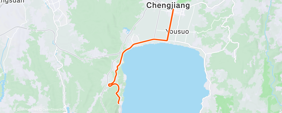Map of the activity, Cycling