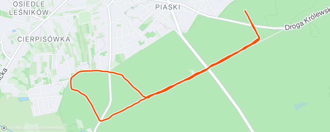 Map of the activity, Lunch Run