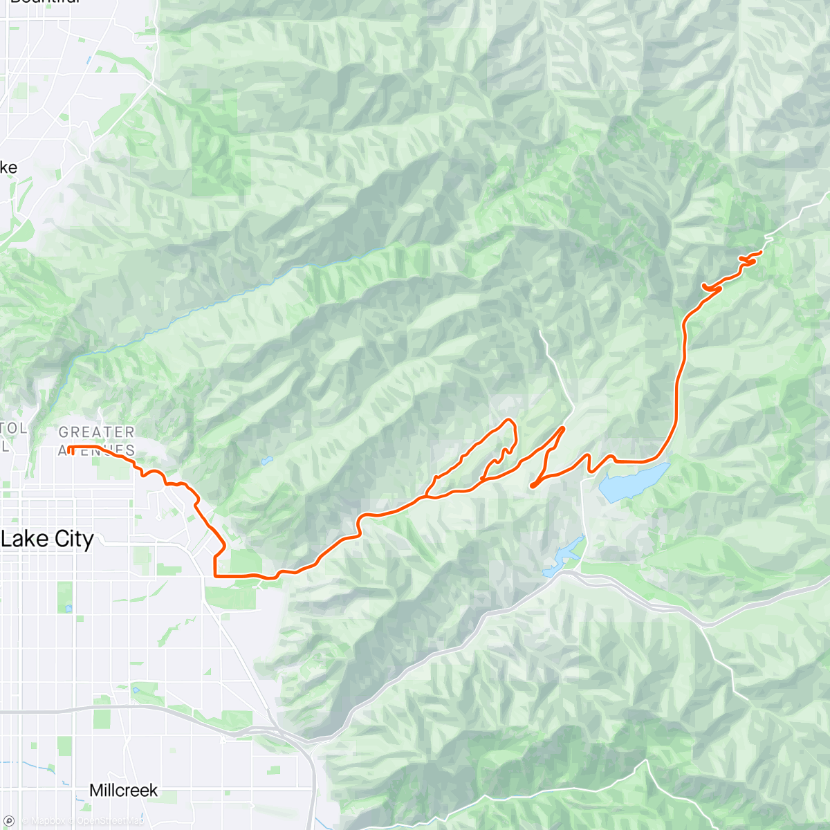Map of the activity, Big Mountain