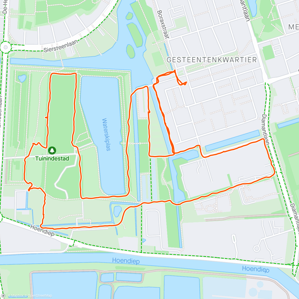 Map of the activity, After lunch walk.