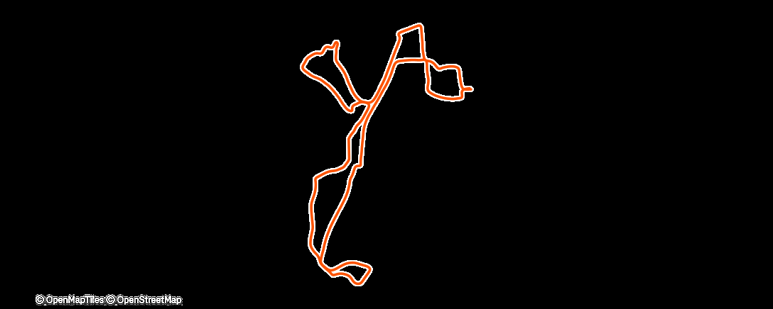 Map of the activity, Lunch Run