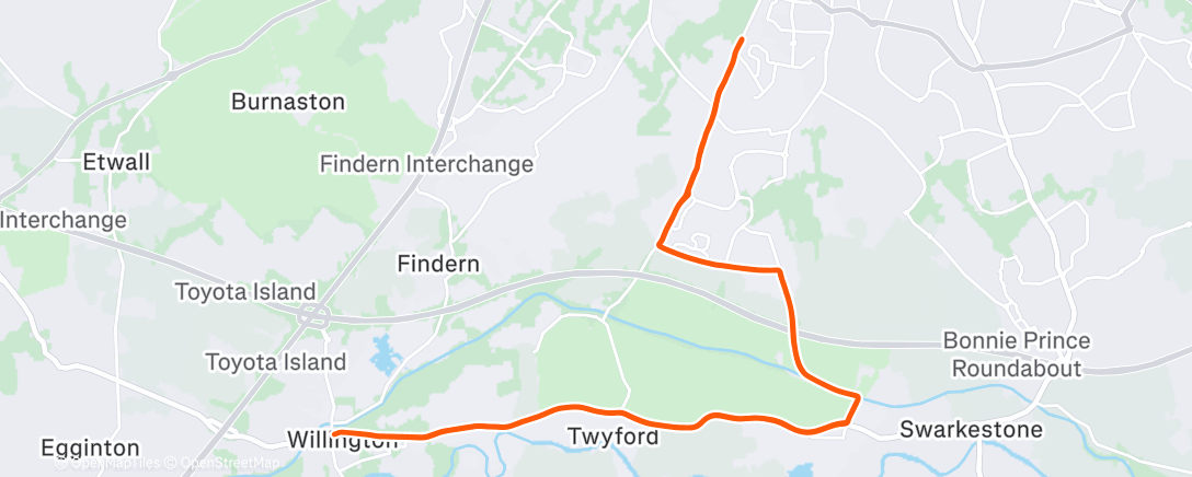 Map of the activity, Morning Ride