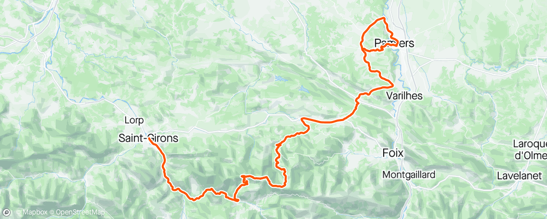 Map of the activity, Ronde de L’isard stage 5