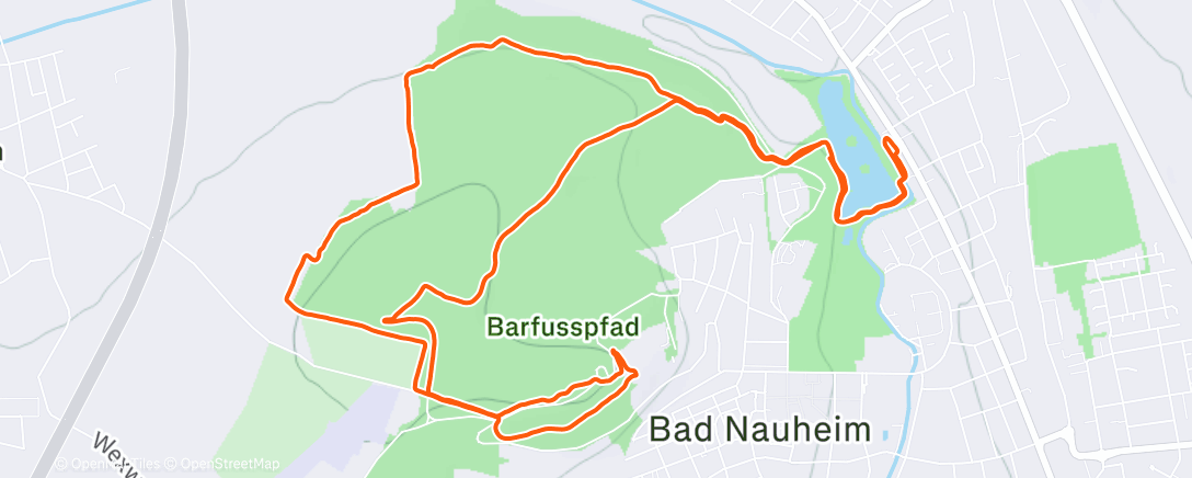 Map of the activity, Spaziergang am Nachmittag