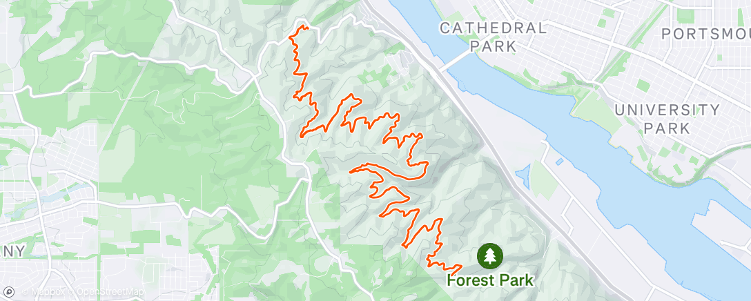 Map of the activity, Wildwood long run