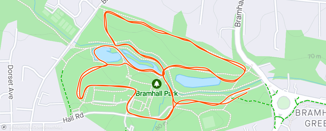 「Bramhall Parkrun」活動的地圖