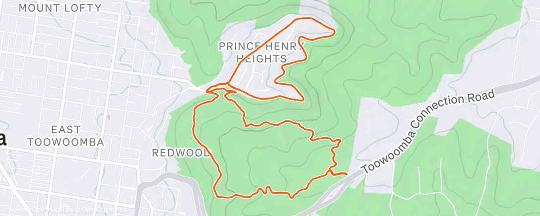 Map of the activity, Morning Run