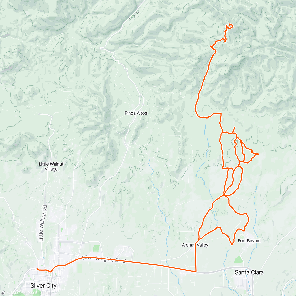 Map of the activity, Dragon fly to CD trail NM