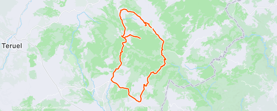 Map of the activity, Bicicleta a la hora del almuerzo