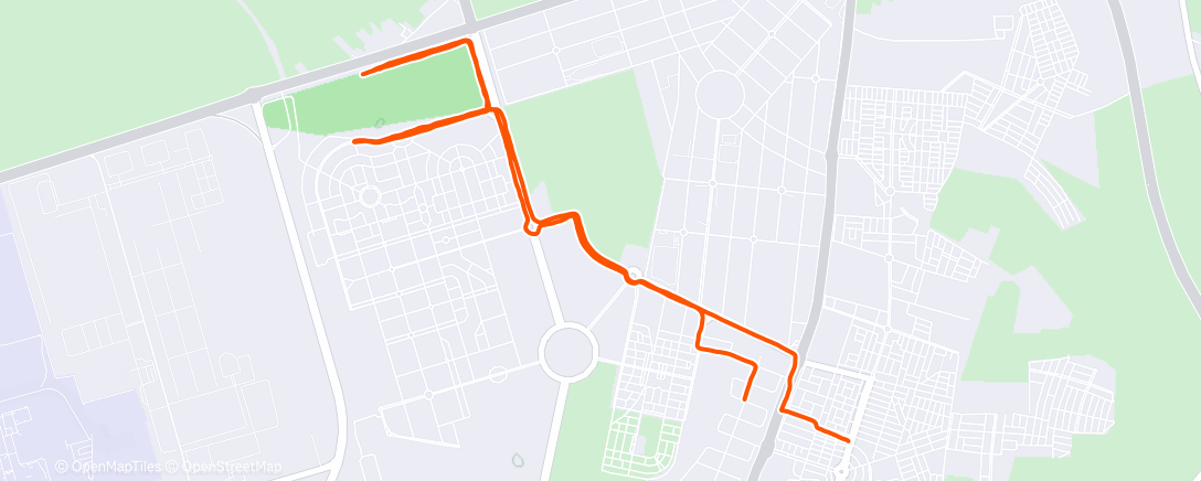 Map of the activity, Afternoon Run