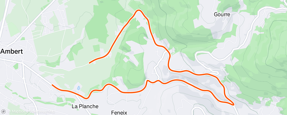 Map of the activity, Course à pied le matin