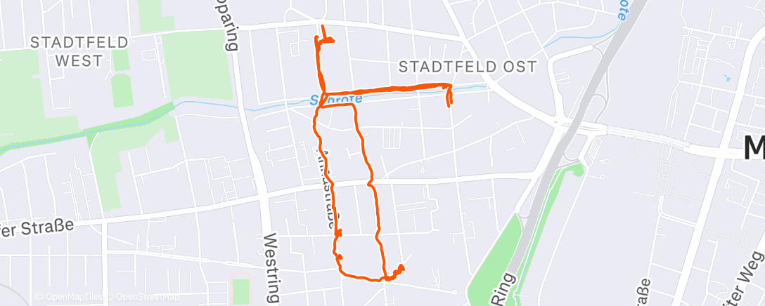 Map of the activity, Spaziergang am Nachmittag