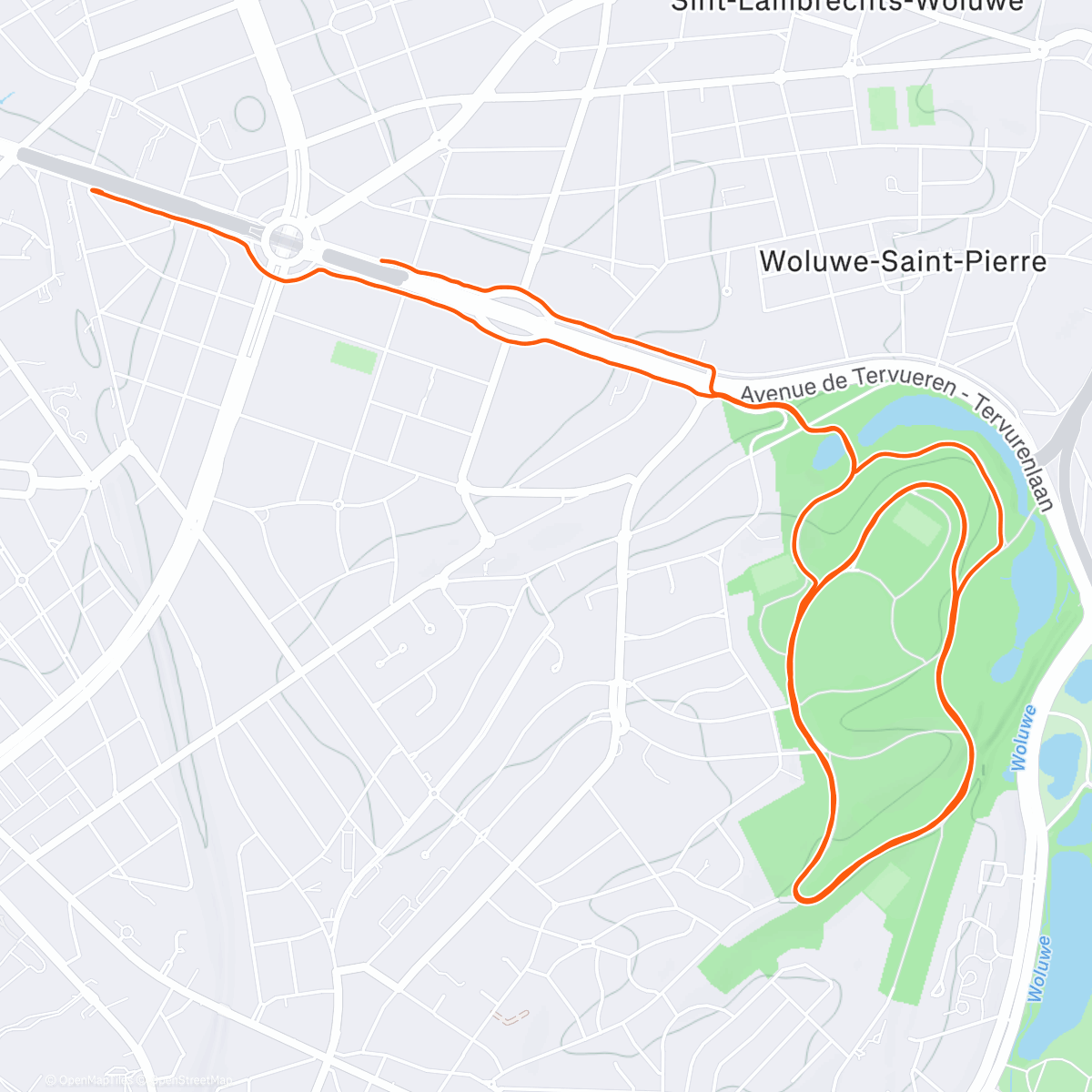Map of the activity, Morning Run