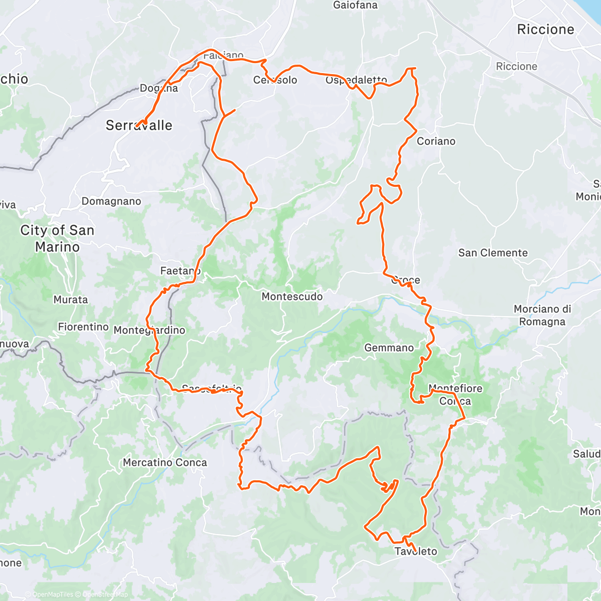 Map of the activity, Gravel Session