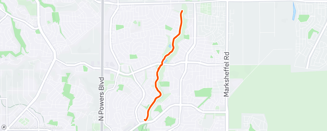 Map of the activity, Morning Run