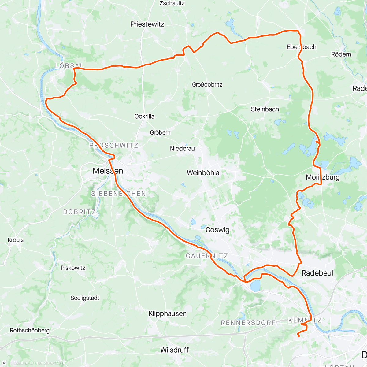 Map of the activity, Fahrt am Nachmittag…
