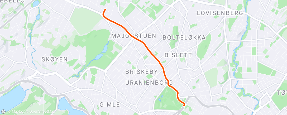 Map of the activity, Joggependling gjennom en stadig grønnere Oslo 🌿